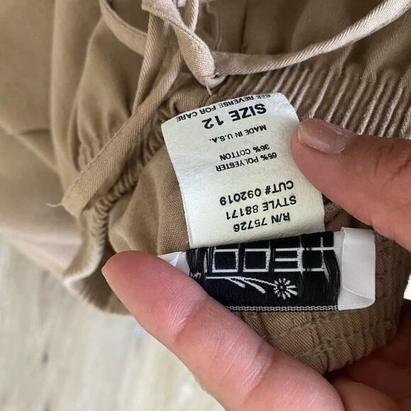 Teddi Khaki Women’s Chino Pants w/elastic waistband Size 12 - Picture 5 of 5